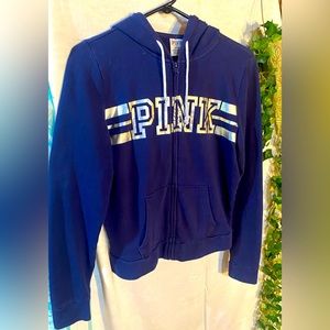 VS Pink full zip up sweatshirt